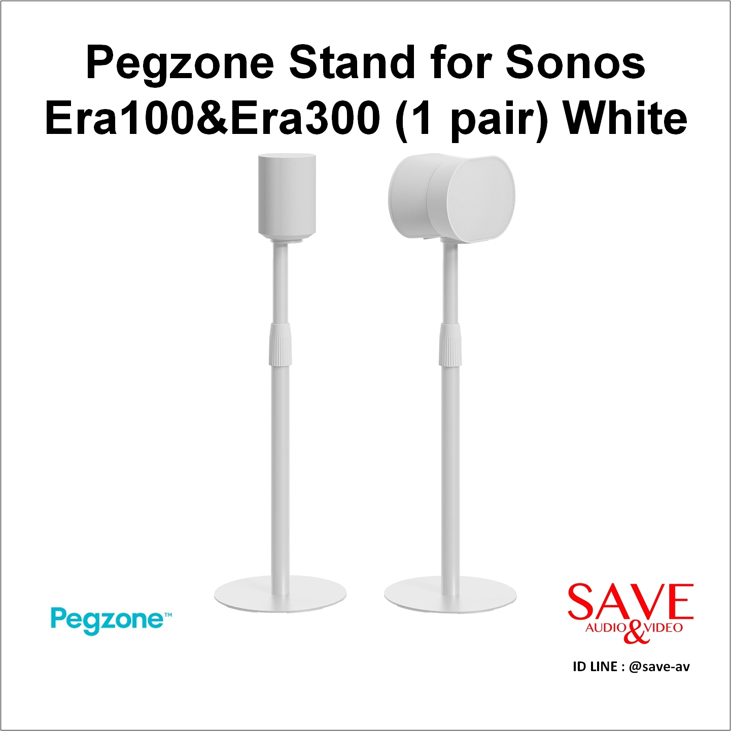 Pegzone Stand for SONOS Era100, Era300-W