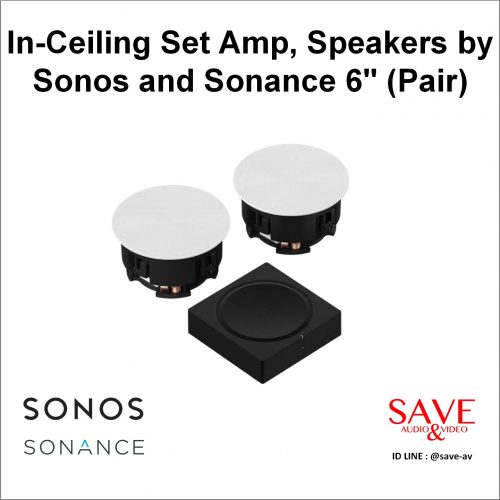 In-Ceiling Set Amp, Speakers by Sonos and Sonance 6 (Pair)