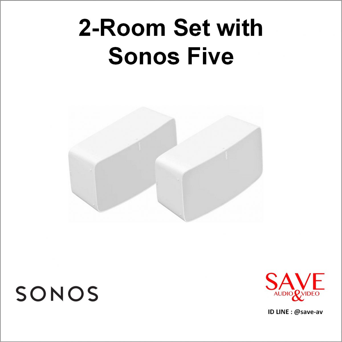 Sonos Thailand 2-Room Set with Sonos Five