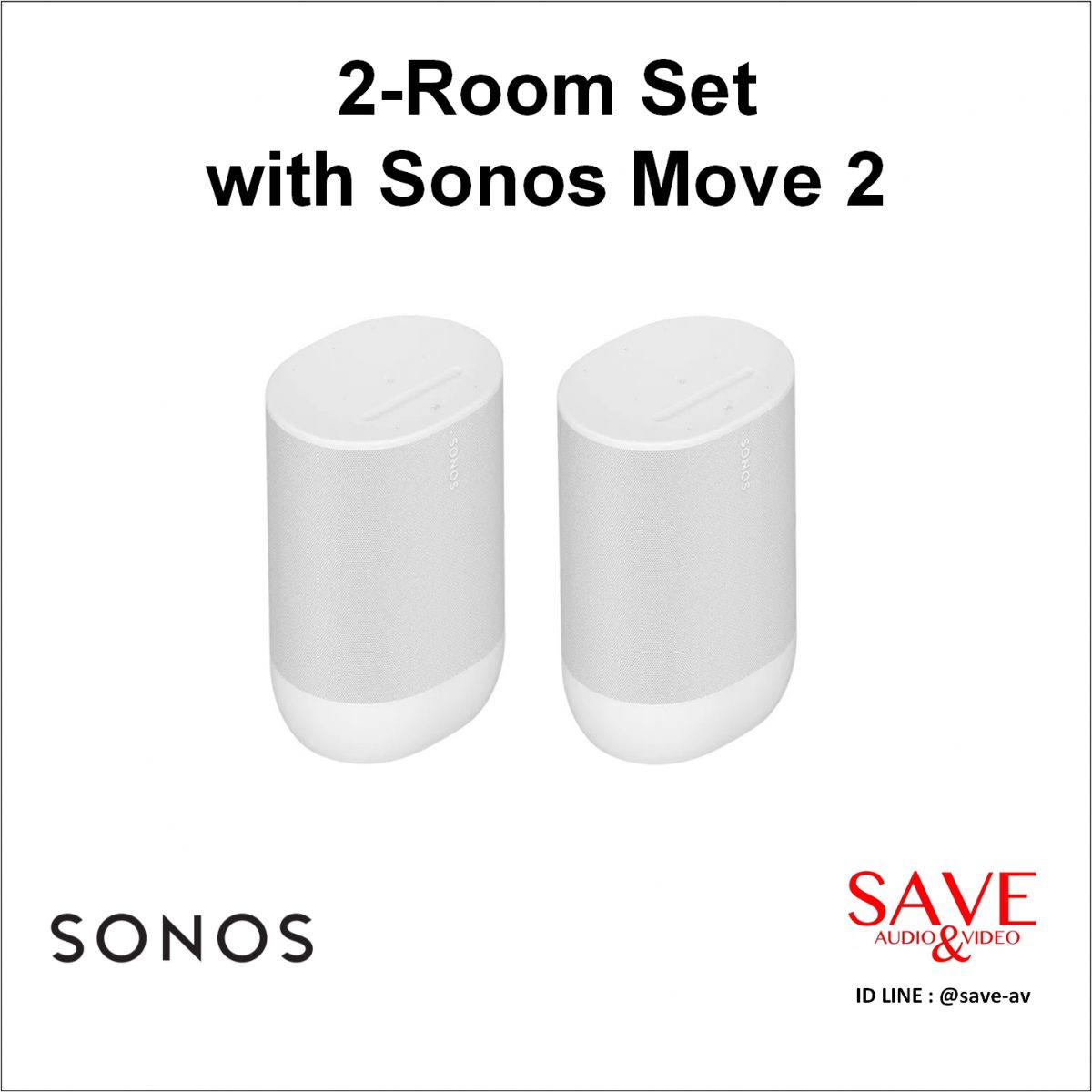 Sonos Thailand 2-Room Set with Sonos Move2