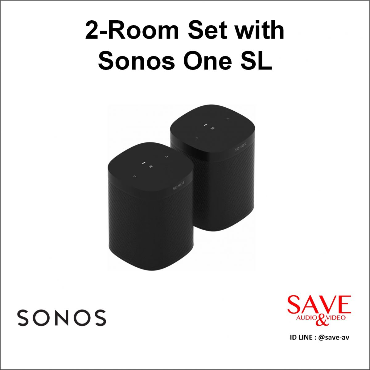 Sonos Thailand 2-Room Set with Sonos One SL