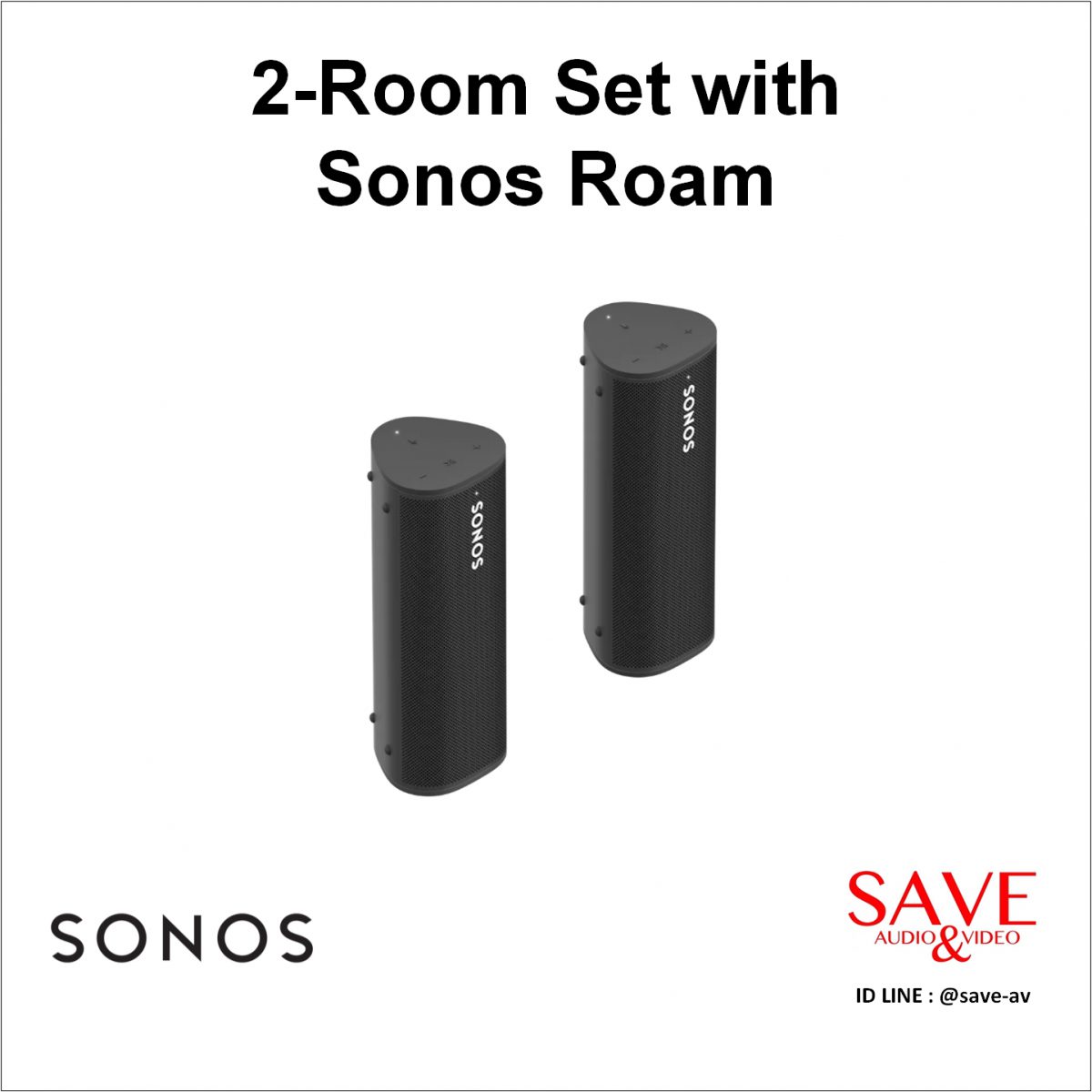 Sonos Thailand 2-Room Set with Sonos Roam