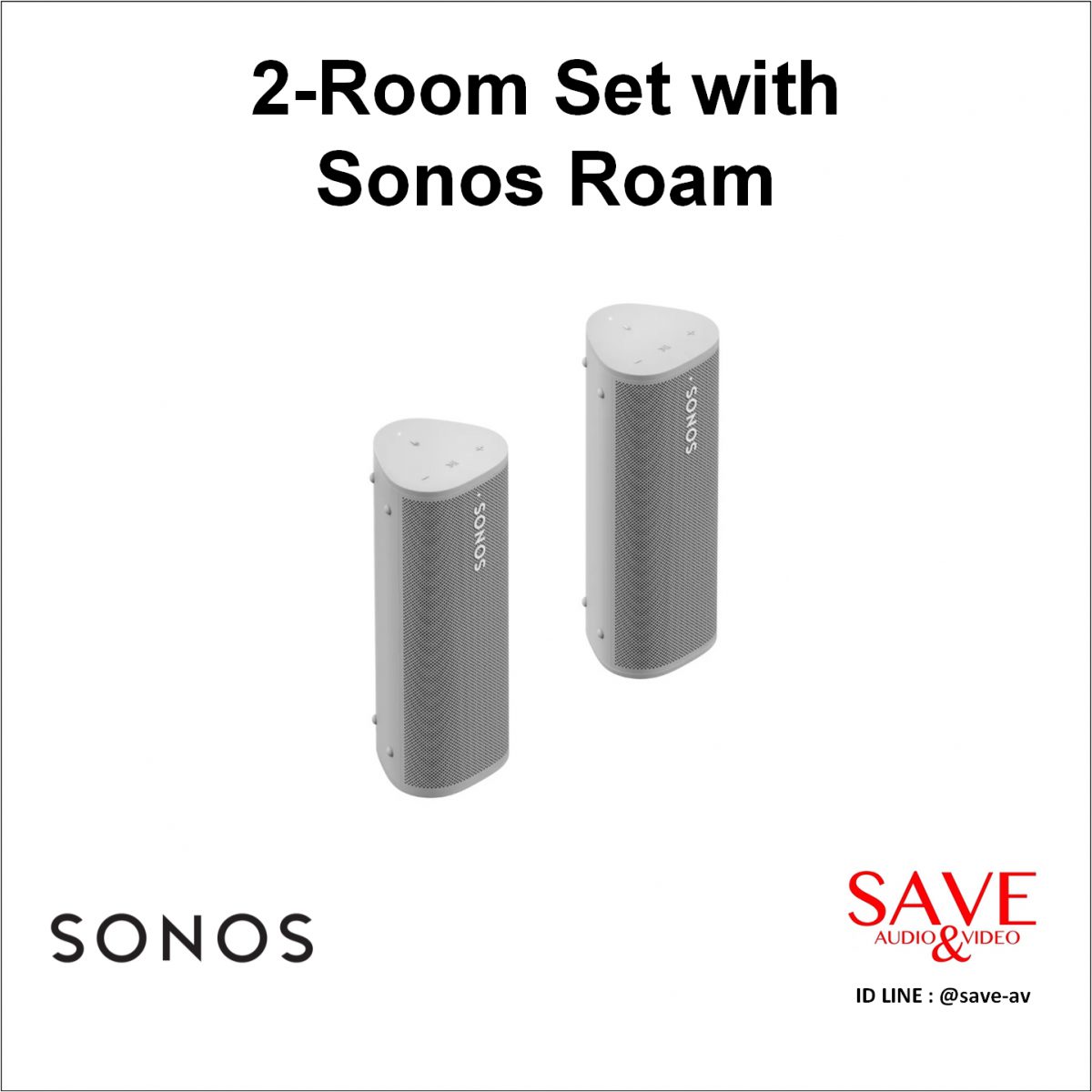 Sonos Thailand 2-Room Set with Sonos Roam