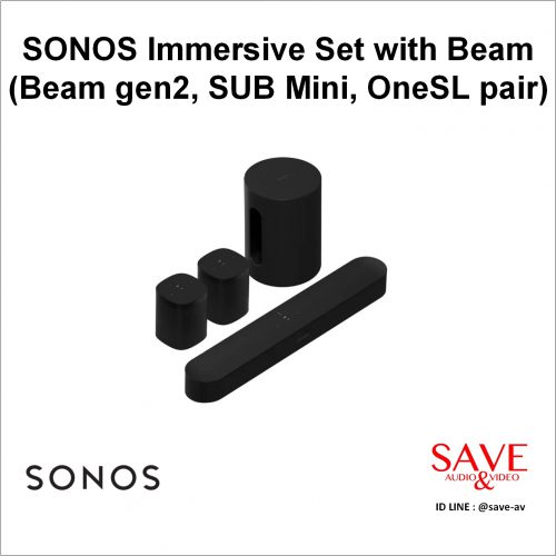 Sonos Thailand SONOS Immersive Set with Beam (Beam gen2, SUB Mini, OneSL pair)