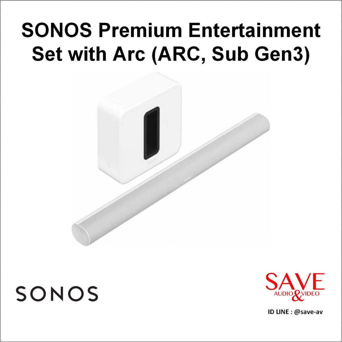 Sonos Thailand SONOS Premium Entertainment Set with Arc (ARC, Sub Gen3)