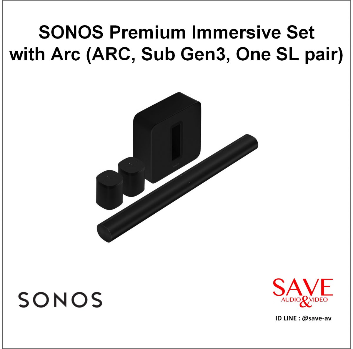 Sonos Thailand SONOS Premium Immersive Set with Arc (ARC, Sub Gen3, One SL pair)
