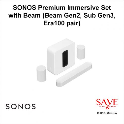 Sonos Thailand SONOS Premium Immersive Set with Beam (Beam Gen2, Sub Gen3, Era100 pair)