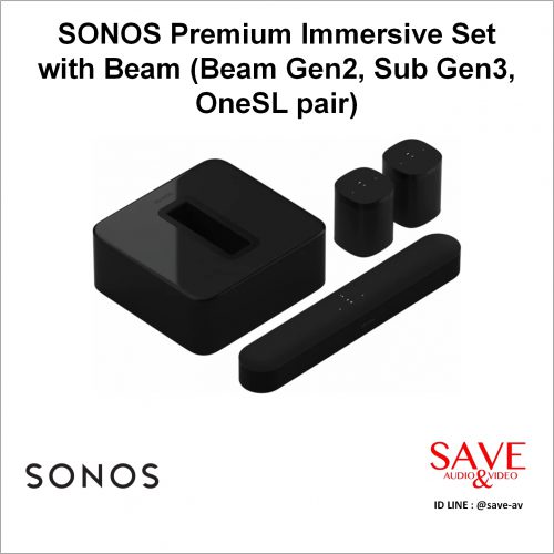 Sonos Thailand SONOS Premium Immersive Set with Beam (Beam Gen2, Sub Gen3, OneSL pair)