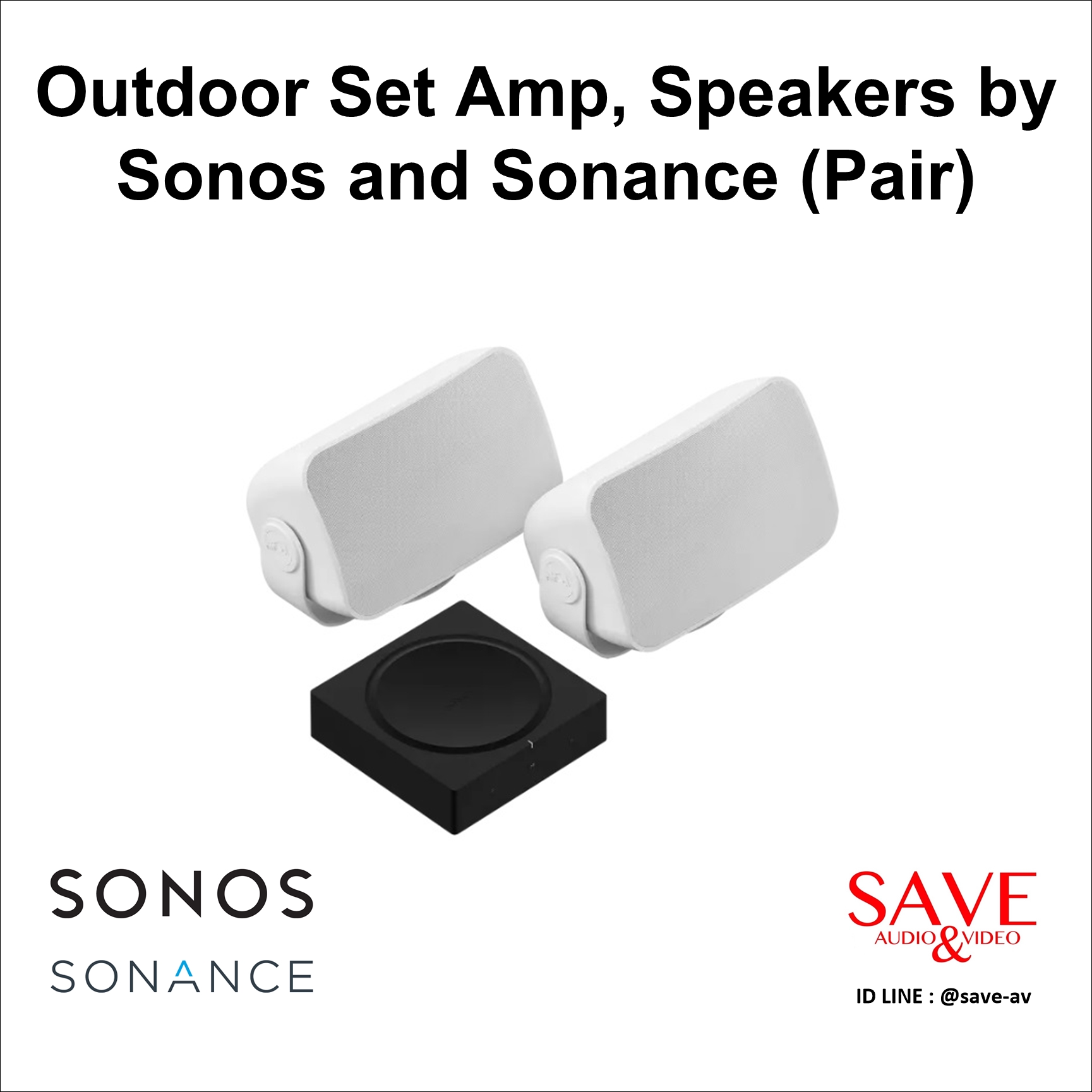 Outdoor Set Amp, Speakers by Sonos and Sonance (Pair)